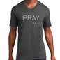 Graphic V-neck T-shirt, Say It Soul, ’pray-god’ Statement T-shirt, - Outdoorsavage