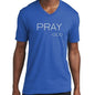 Graphic V-neck T-shirt, Say It Soul, ’pray-god’ Statement T-shirt, - Outdoorsavage