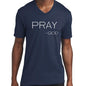 Graphic V-neck T-shirt, Say It Soul, ’pray-god’ Statement T-shirt, - Outdoorsavage