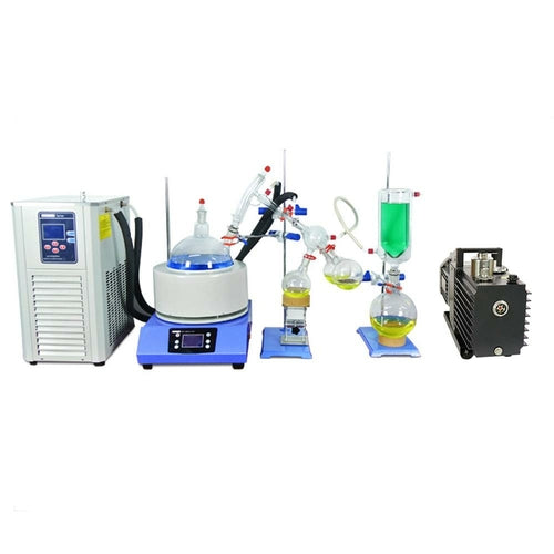 ZOIBKD 2L Short Path Distillation Completed Set w/Vacuum Pump &