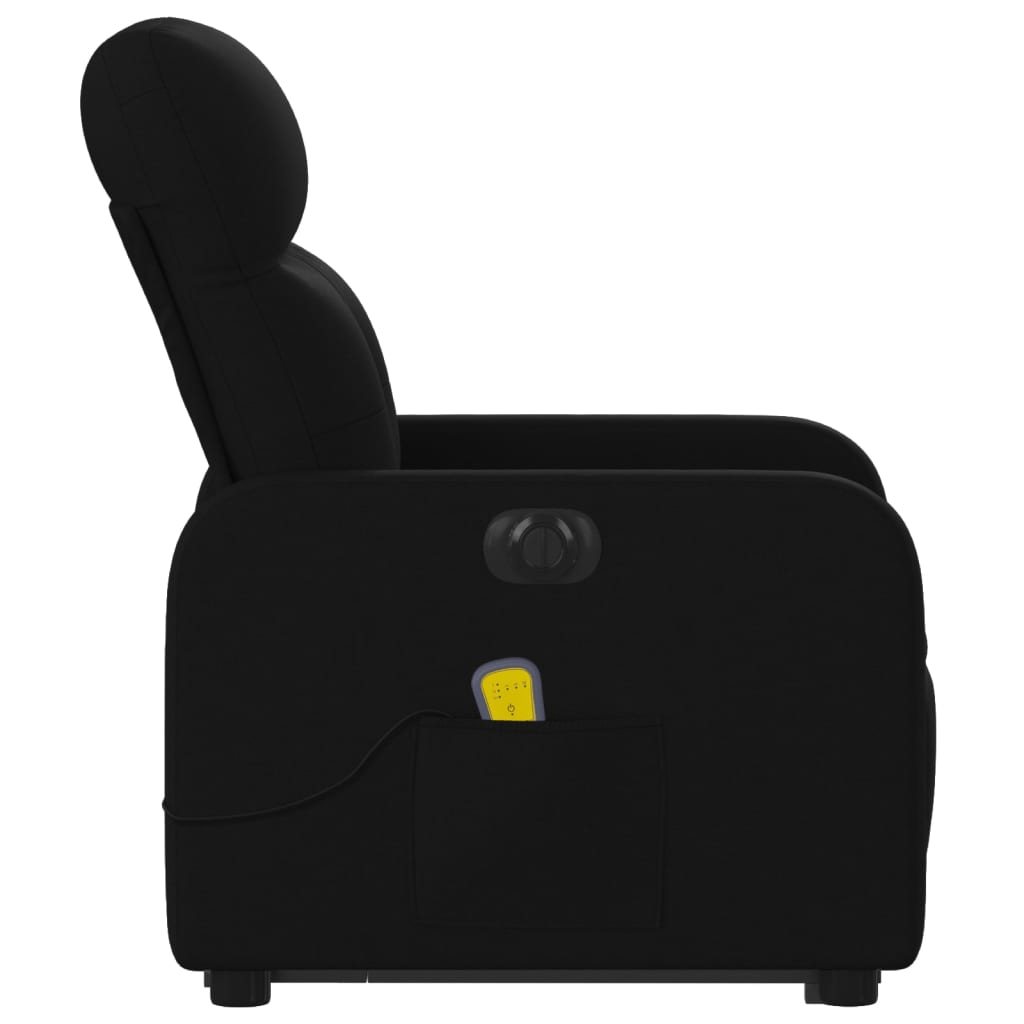 vidaXL Electric Stand up Massage Recliner Chair Black Fabric